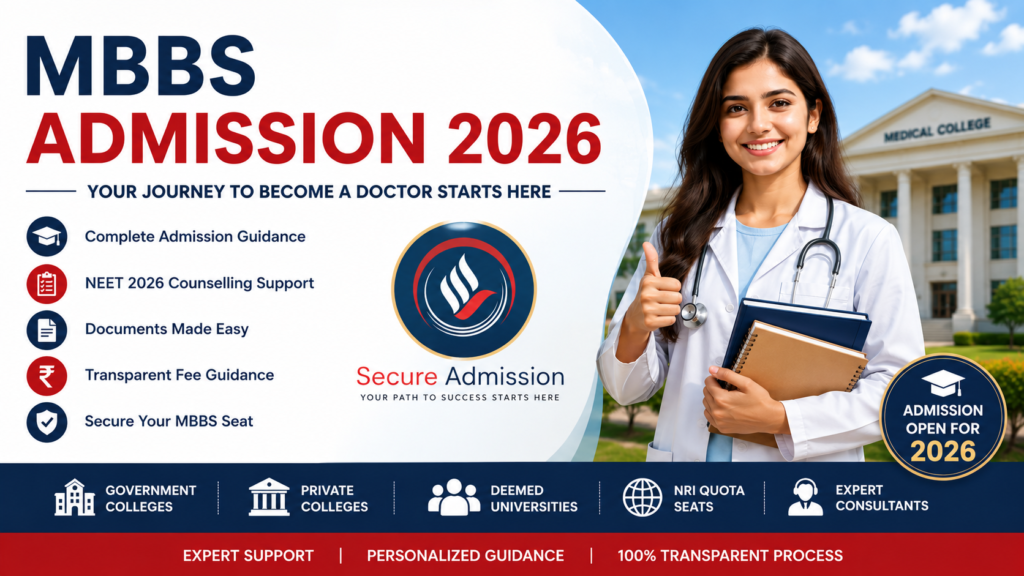 MBBS Admission 2026: Complete Guide to NEET 2026, Fees, Documents & Counselling Process