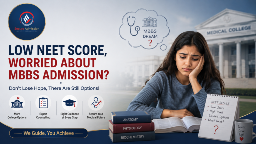 MBBS Admission with Low NEET Score 2026: Colleges & Cut-Off